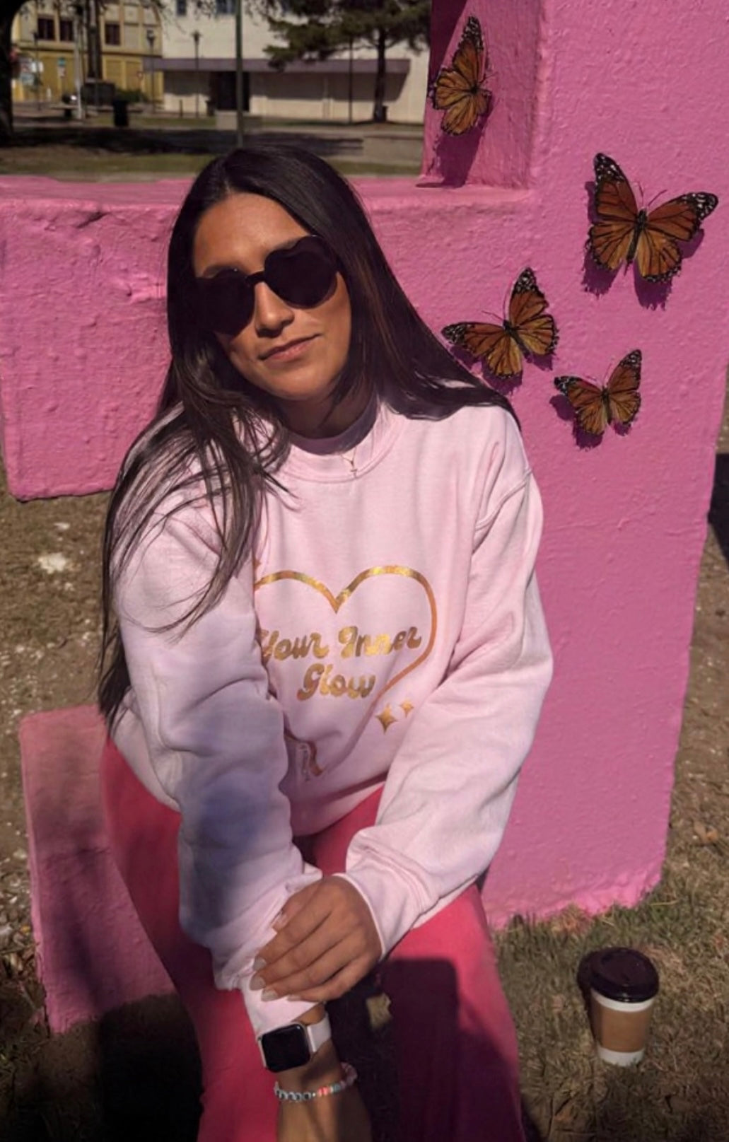 Pink crewneck